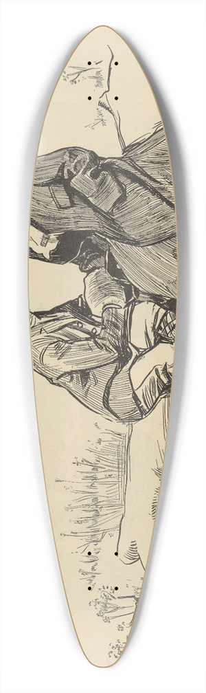Charles Dana Gibson - Melting 39.3 inch art pintail longboard deck