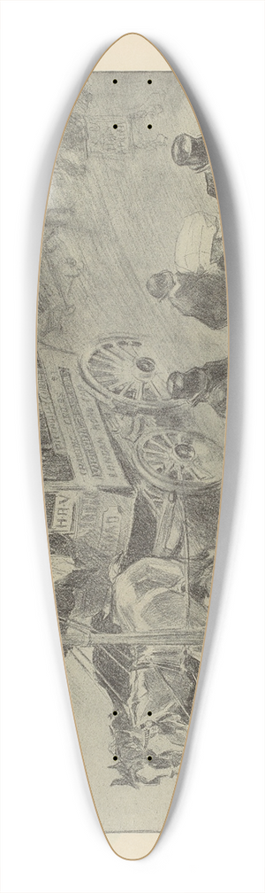 Charles Dana Gibson - Outside morleys 39.3 inch art pintail longboard deck
