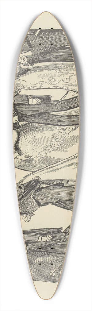 Charles Dana Gibson - Study in expression, while the hostess whispers to Jones 39.3 inch art pintail longboard deck