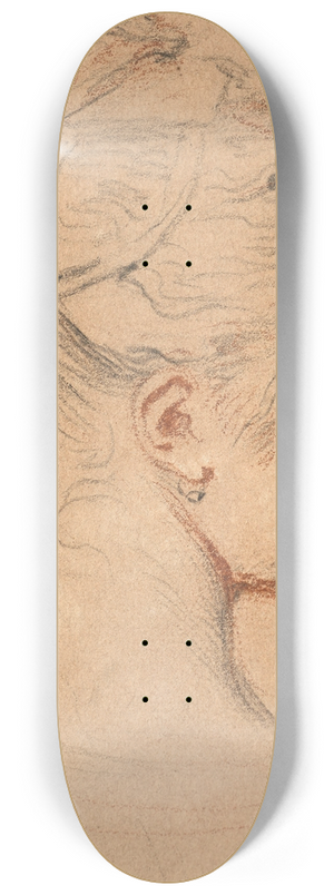 Jean-Antoine Watteau - Tte de femme de profil 8.25 inch art skate deck