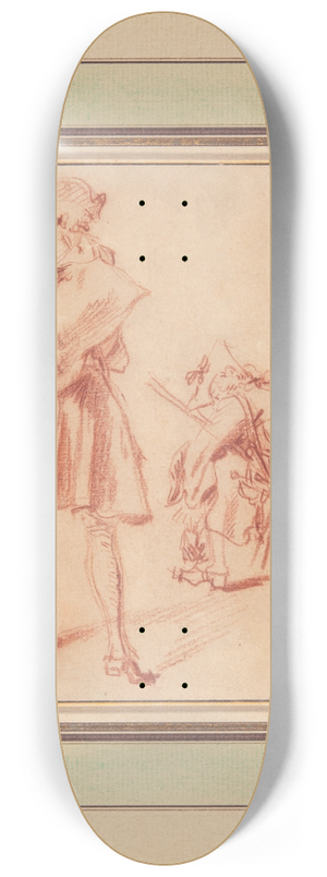 Jean-Antoine Watteau - TwoRecruits 8.25 inch art skate deck