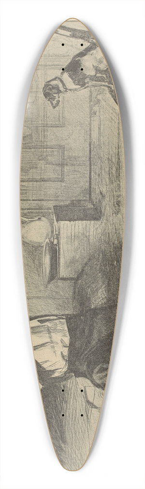 Charles Dana Gibson - The fallen star 39.3 inch art pintail longboard deck