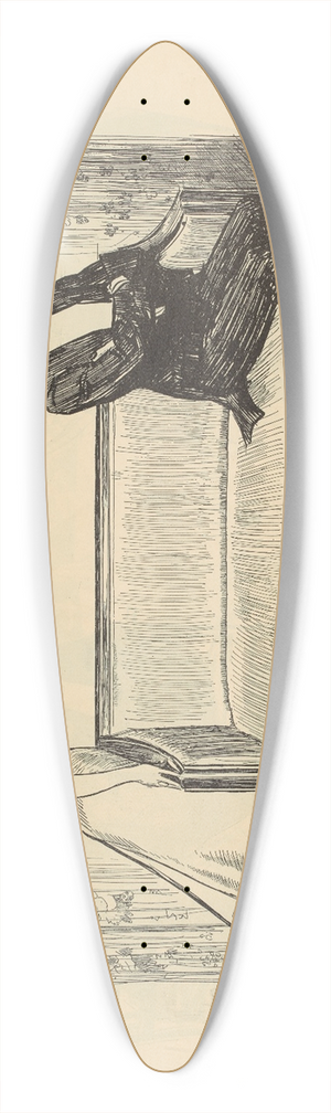 Charles Dana Gibson - Their first quarrel 39.3 inch art pintail longboard deck
