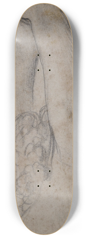 Jean Auguste Dominique Ingres - Etude dhomme prostern 8.25 inch art skate deck