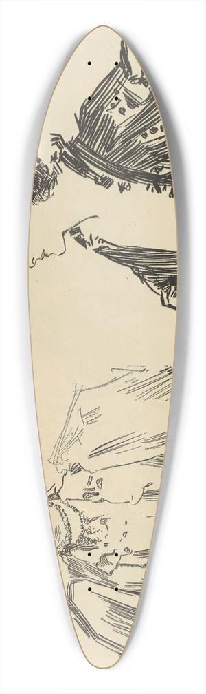 Charles Dana Gibson - Untitled 39.3 inch art pintail longboard deck