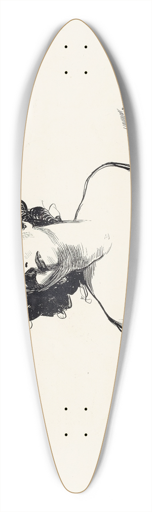 Charles Dana Gibson - Untitled 39.3 inch art pintail longboard deck