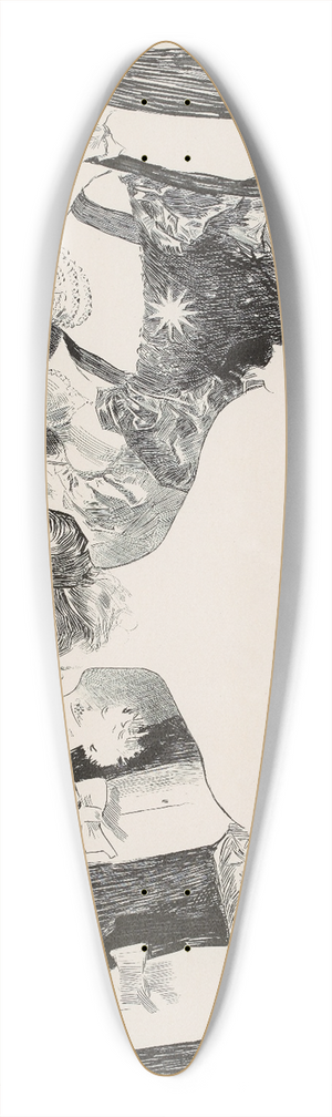 Charles Dana Gibson - Your Hostess 39.3 inch art pintail longboard deck