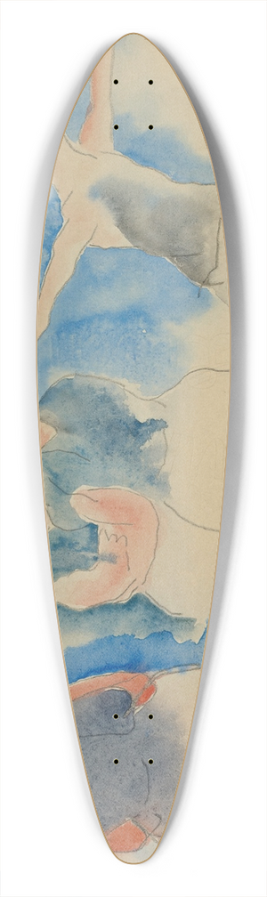 Charles Demuth - Bathing beach 39.3 inch art pintail longboard deck