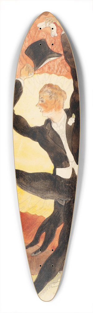 Charles Demuth - In Vaudeville, Acrobatic Male Dancer with Top Hat 39.3 inch art pintail longboard deck