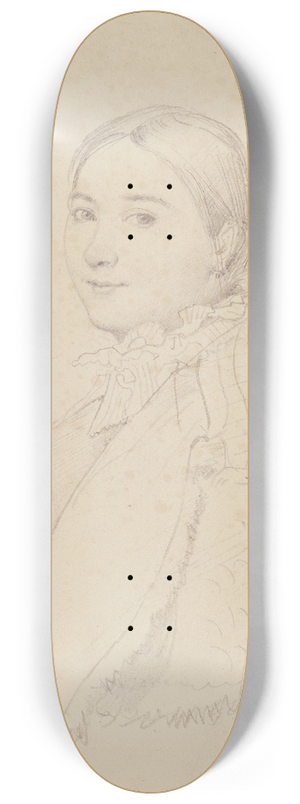 Jean Auguste Dominique Ingres - Madame Jean-Auguste-Dominique Ingres, ne Madeleine Chapelle 8.25 inch art skate deck