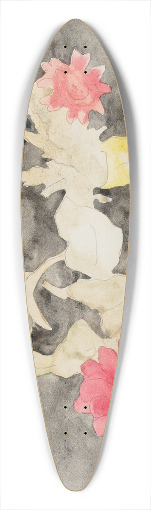 Charles Demuth - Zinnias 39.3 inch art pintail longboard deck