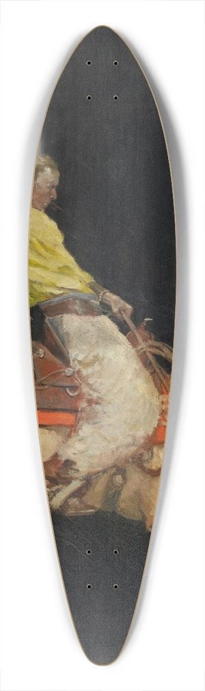 Charles Durant - Adventure Magazine, pulp cover 39.3 inch art pintail longboard deck