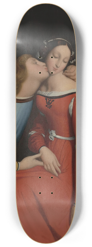 Jean Auguste Dominique Ingres - Paolo And Francesca 8.25 inch art skate deck