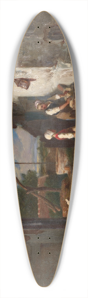 Charles Emile Jacque - Hhnerhof 39.3 inch art pintail longboard deck
