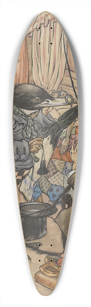 Charles Folkard - The Doctors Came Immediately 39.3 inch art pintail longboard deck