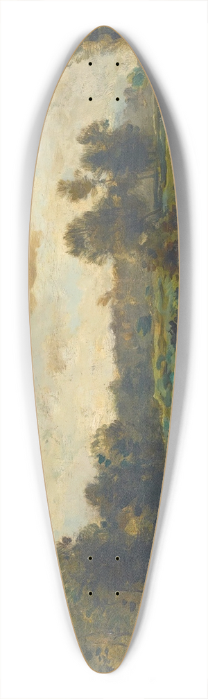 Charles Franois Daubigny - Bords Du Fleuve 39.3 inch art pintail longboard deck