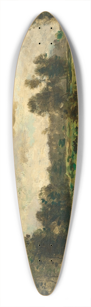 Charles Franois Daubigny - Bords du fleuve 39.3 inch art pintail longboard deck