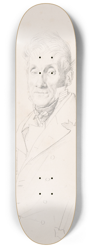 Jean Auguste Dominique Ingres - Portrait of a Man 8.25 inch art skate deck