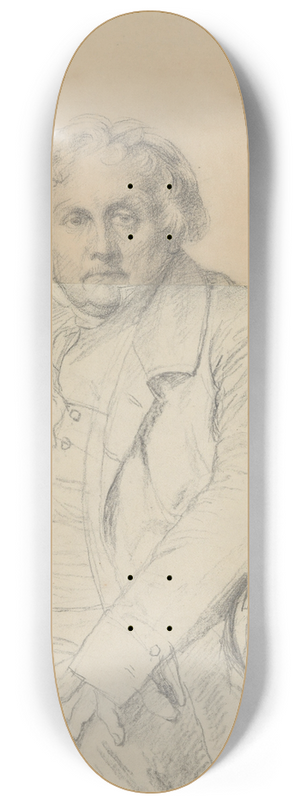 Jean Auguste Dominique Ingres - Study for the Portrait of Louis-Franois Bertin (1766-1841) 8.25 inch art skate deck