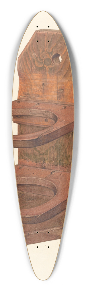 Charles Garjian - Asparagus Buncher 39.3 inch art pintail longboard deck