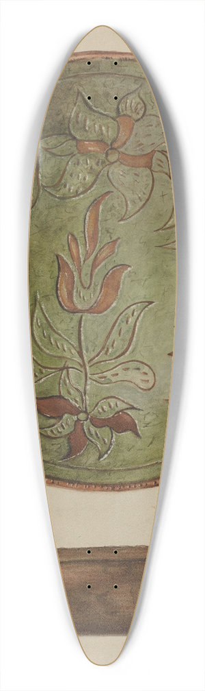 Charles Garjian - Pa. German Plate 39.3 inch art pintail longboard deck