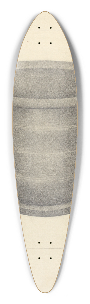 Charles Garjian - Pewter Commode Form 39.3 inch art pintail longboard deck