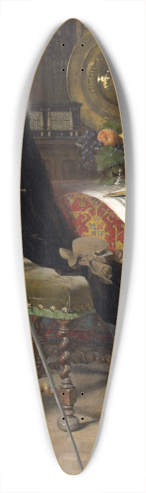 Charles Gifford Dyer - Seventeenth-Century Interior 39.3 inch art pintail longboard deck