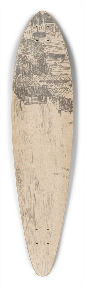 Charles Golding Constable - Coastal Scene 39.3 inch art pintail longboard deck