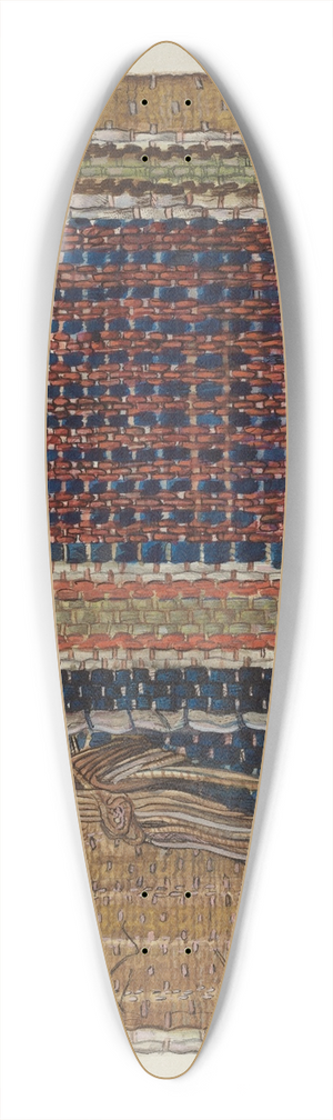 Charles Goodwin - Fragment of Shaker Hall Rug 39.3 inch art pintail longboard deck