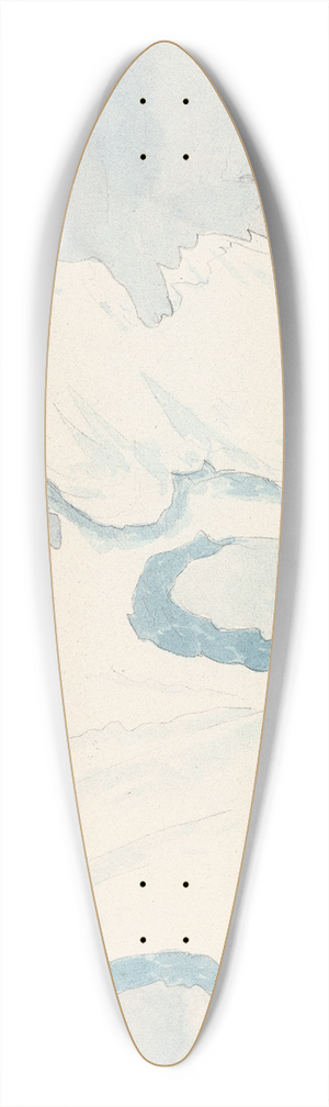 Charles Hamilton Smith - Remarkable Iceberg. 39.3 inch art pintail longboard deck