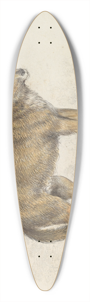 Charles Hamilton Smith - The Gray Wolf 39.3 inch art pintail longboard deck
