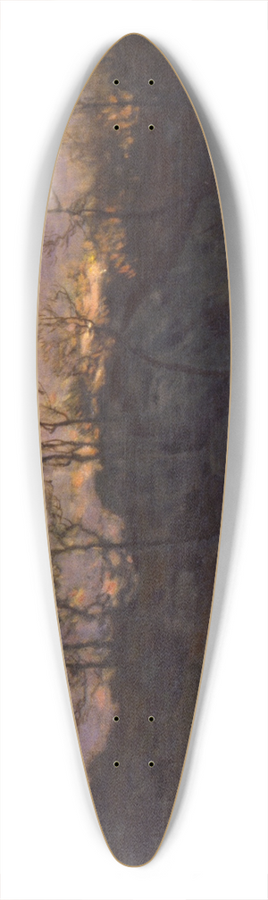 Charles H. Davis - Edge of the Forest, Twilight 39.3 inch art pintail longboard deck