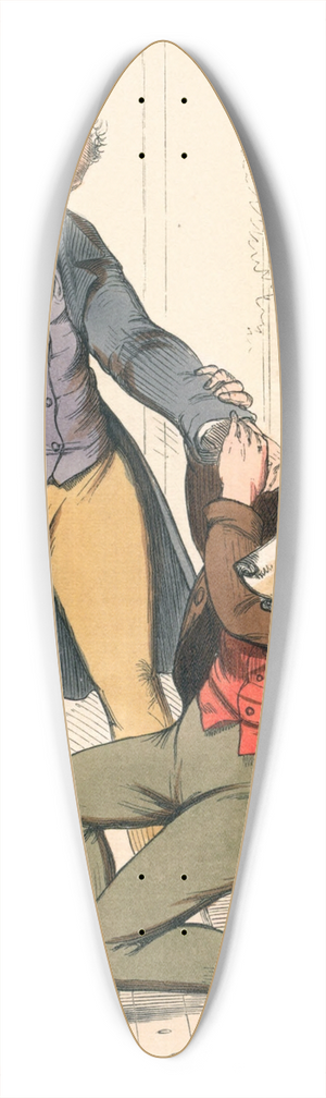 Charles Henry Bennett - The Treacherous Cur 39.3 inch art pintail longboard deck