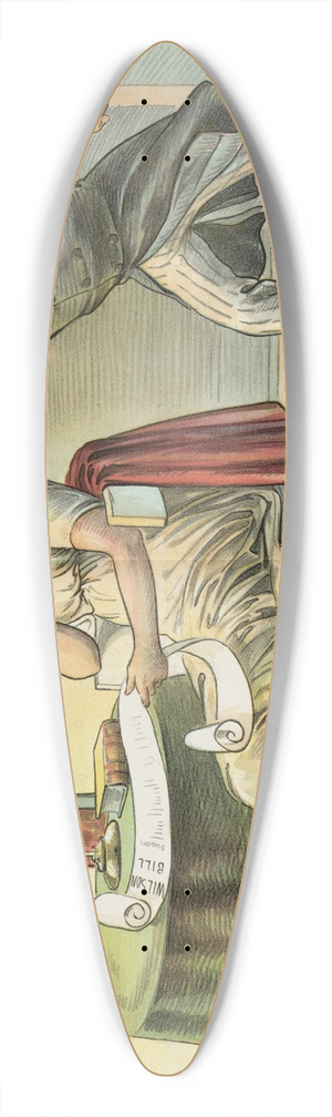 Charles Jay Taylor - I am a Democrat! 39.3 inch art pintail longboard deck