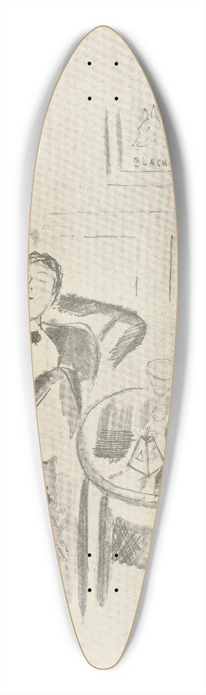 Charles Laborde - Bar de nuit 39.3 inch art pintail longboard deck