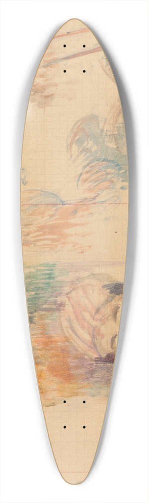 Charles Laval - La Martinique 39.3 inch art pintail longboard deck