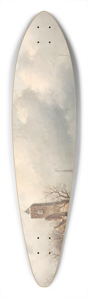 Charles Leickert - Winter Scene 39.3 inch art pintail longboard deck