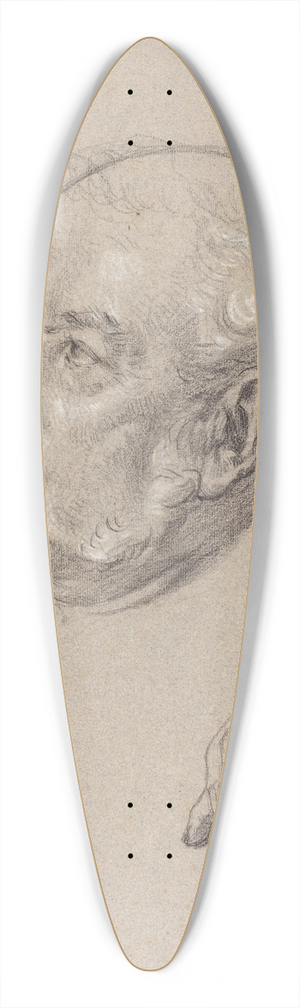 Charles Louis Mller - Head and Hand of a Man Throwing Dice 39.3 inch art pintail longboard deck