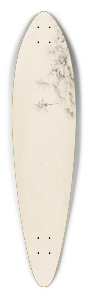 Charles Meryon - Study 39.3 inch art pintail longboard deck
