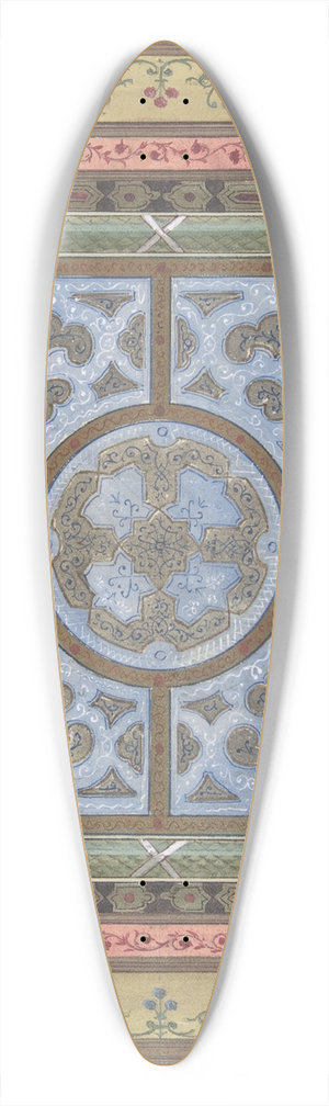 Charles Monblond - Design for Ceiling with Plant and Arabesque Decoration 39.3 inch art pintail longboard deck