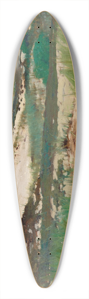 Charles Morgan McIlhenney - Nantucket Sand Dune 39.3 inch art pintail longboard deck