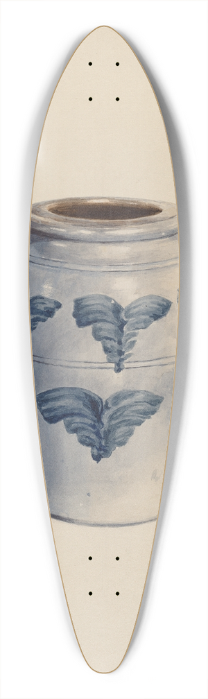 Charles Moss - Gray Stoneware Crock 39.3 inch art pintail longboard deck