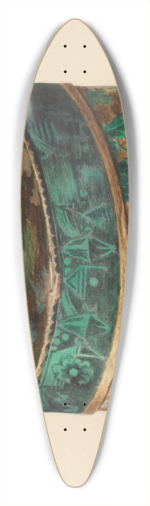 Charles Moss - Hat Box 39.3 inch art pintail longboard deck
