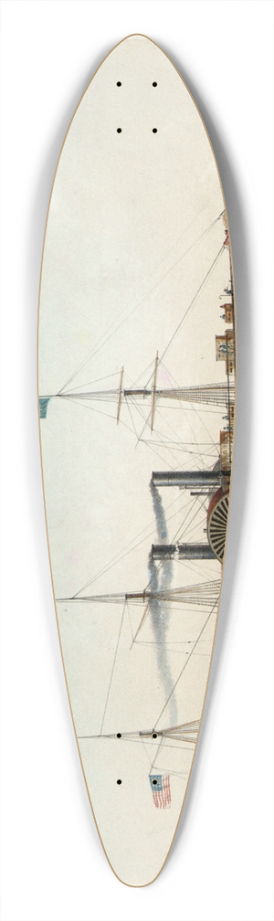 Charles Parsons - U.S. Mail Steamer, Illinois 39.3 inch art pintail longboard deck