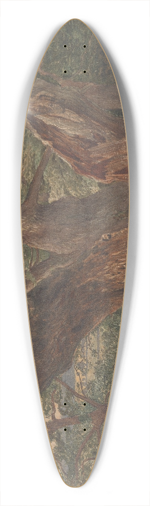Charles Reginald Aston - Trees in a Landscape 39.3 inch art pintail longboard deck
