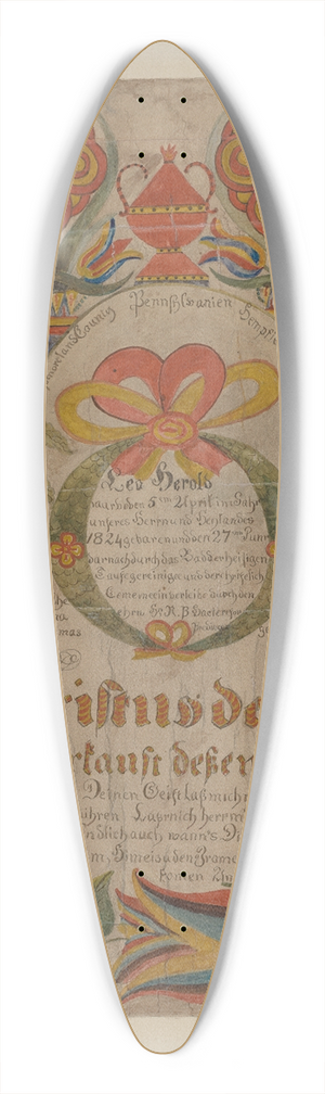 Charles Roadman - Birth Certificate 39.3 inch art pintail longboard deck