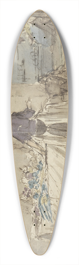 Charles Rochussen - Keukeninterieur 39.3 inch art pintail longboard deck