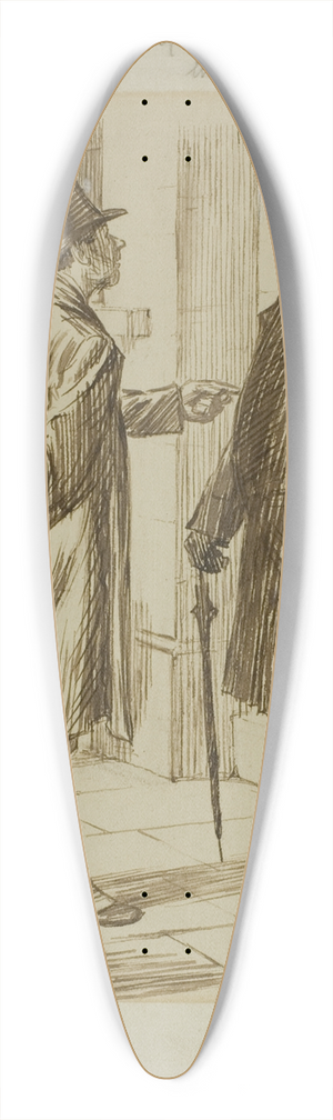 Charles Samuel Keene - Accommodation 39.3 inch art pintail longboard deck