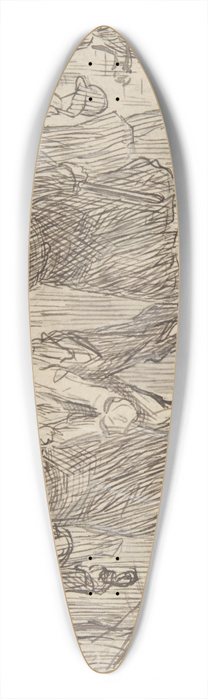 Charles Samuel Keene - Happy Thought 39.3 inch art pintail longboard deck