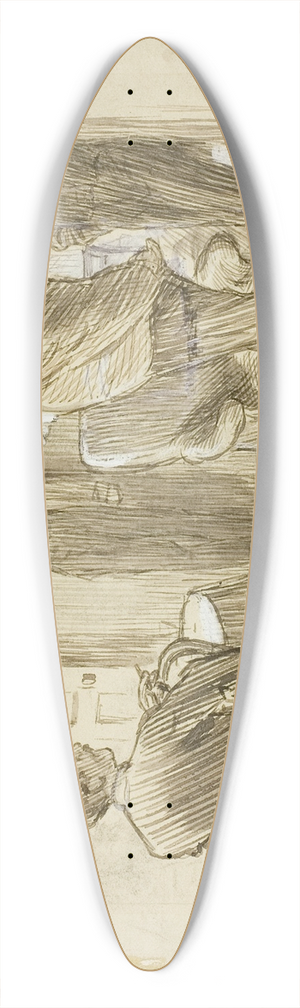 Charles Samuel Keene - Officer and Orderly 39.3 inch art pintail longboard deck